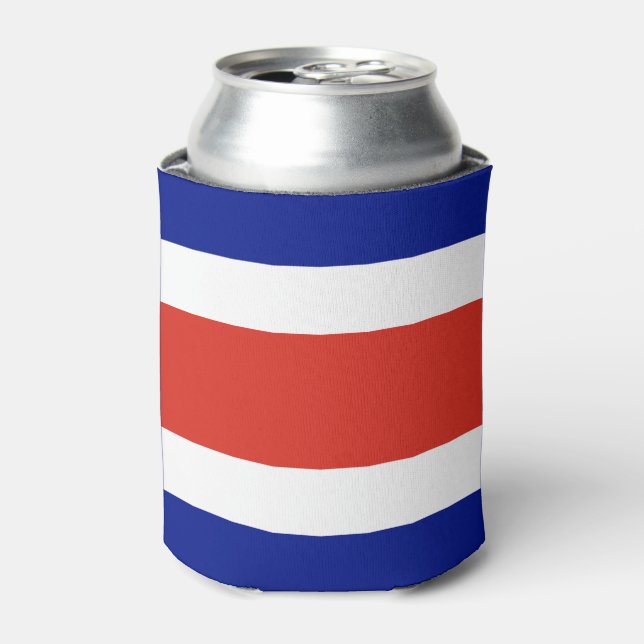 Costa Rica Civil Flag Can Cooler (Can Front)