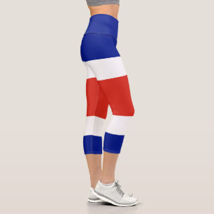 Costa Rica Civil Flag Capri Leggings