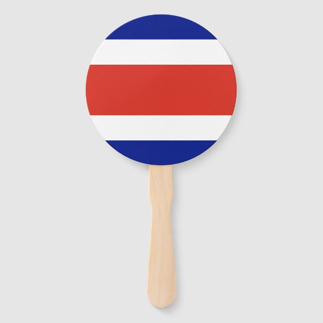 Costa Rica Civil Flag Hand Fan (Front)