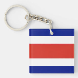 Costa Rica Civil Flag Key Ring
