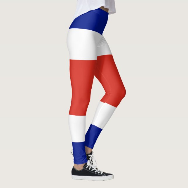 Costa Rica Civil Flag Leggings (Right)