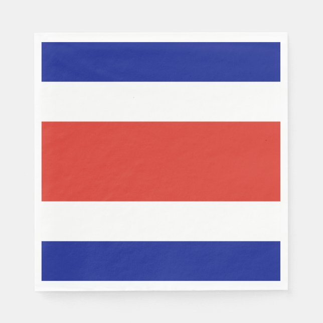 Costa Rica Civil Flag Napkin (Front)