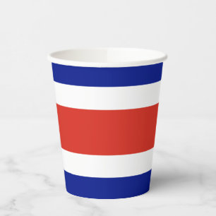 Costa Rica Civil Flag Paper Cups