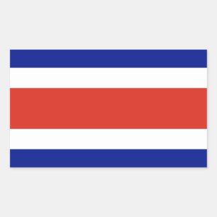 Costa Rica Civil Flag Rectangular Sticker