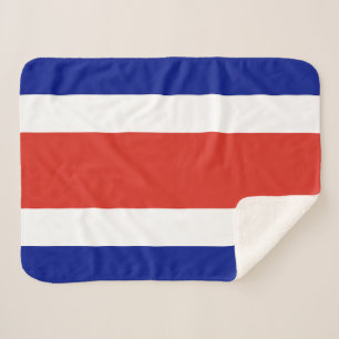 Costa Rica Civil Flag Sherpa Blanket