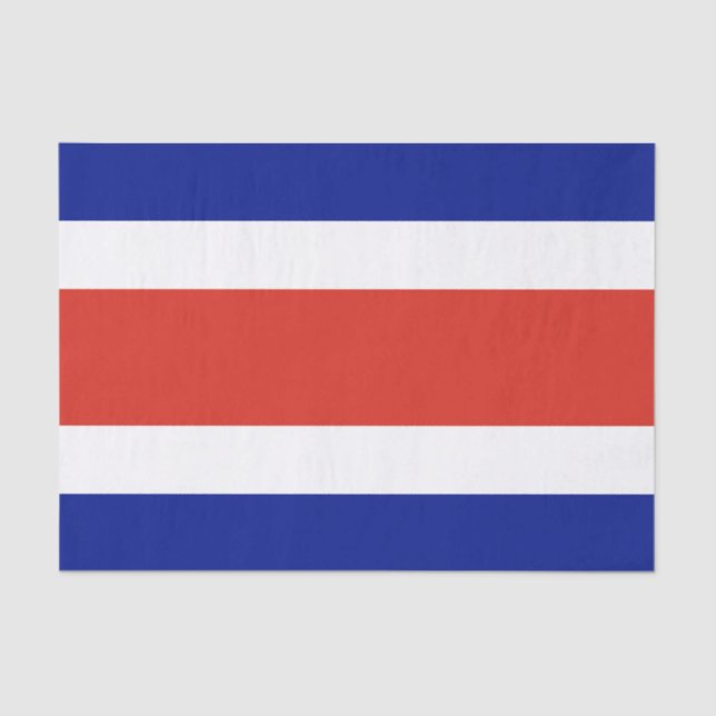 Costa Rica Civil Flag Tissue Paper (Front)