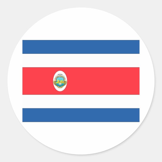 Costa Rica Classic Round Sticker (Front)