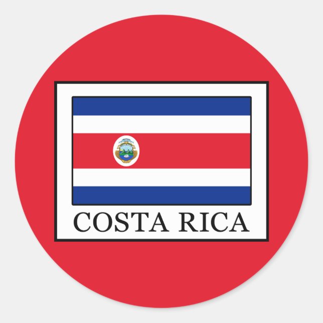 Costa Rica Classic Round Sticker (Front)