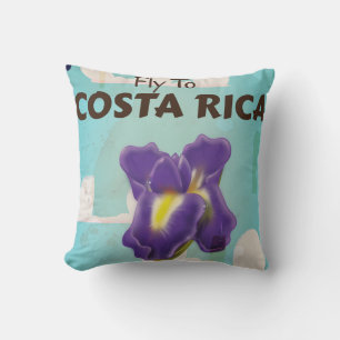 Costa Rica Classic vintage travel poster Cushion