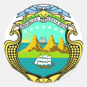 Costa Rica Coat of arms CR Classic Round Sticker