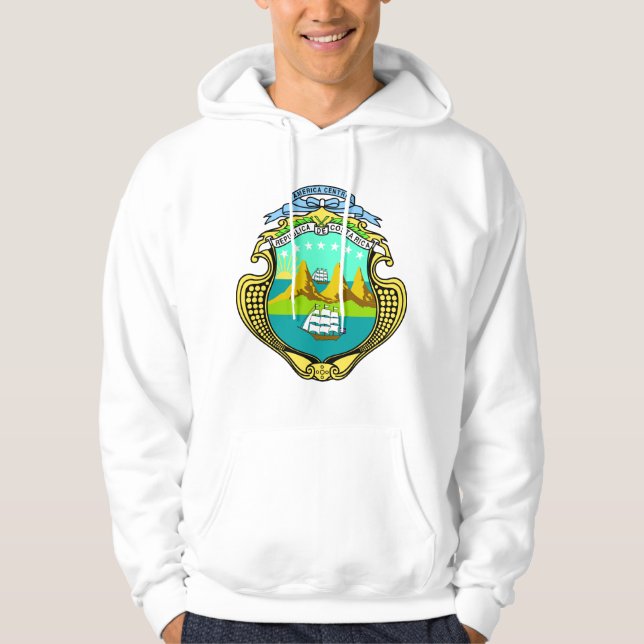 Costa Rica Coat of arms CR Hoodie (Front)