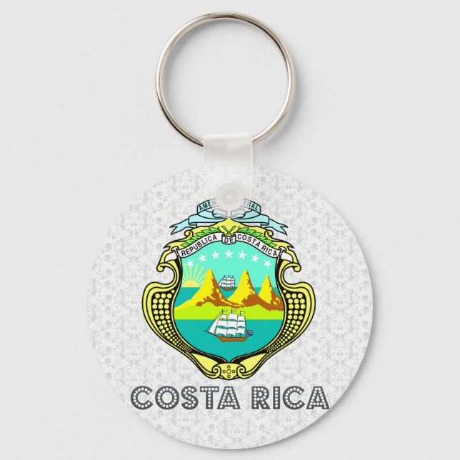 Costa Rica Coat of Arms Key Ring (Front)