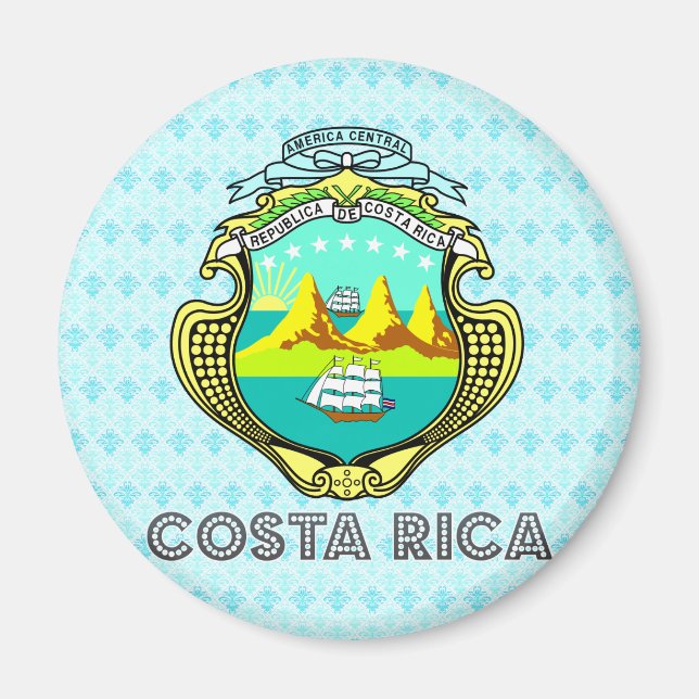 Costa Rica Coat of Arms Magnet (Front)