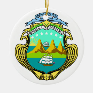 Costa Rica Coat of Arms Ornament