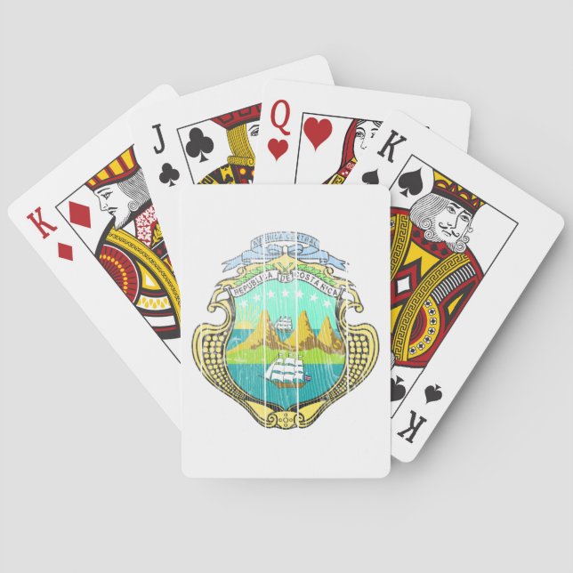 Costa Rica Coat Of Arms Playing Cards (Back)