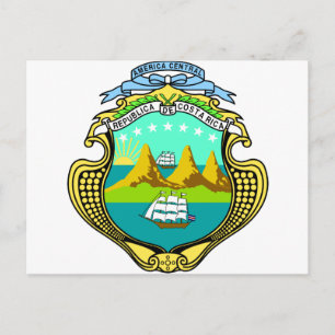 Costa Rica coat of arms Postcard
