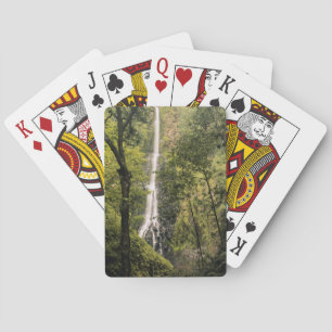 Costa Rica, Cocos Island, Wafer Bay Waterfall Playing Cards