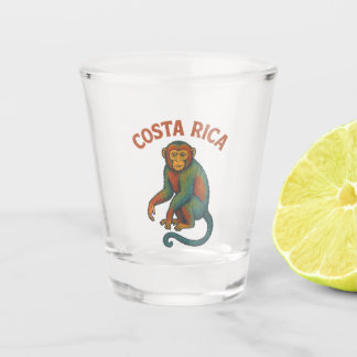 Costa Rica Colourful Monkey  Shot Glass