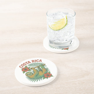 Costa Rica Colourful Tropical Sloth  Coaster