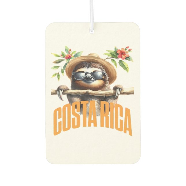 Costa Rica cool sloth Classic T-Shirt Car Air Freshener (Front)