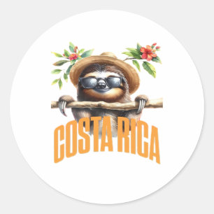 Costa Rica cool sloth Classic T-Shirt Classic Round Sticker