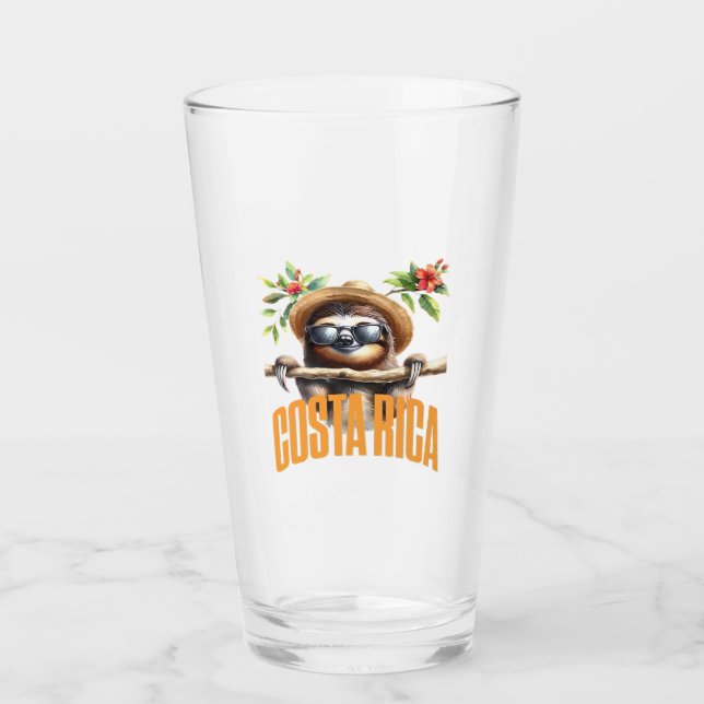 Costa Rica cool sloth Classic T-Shirt Glass (Front)