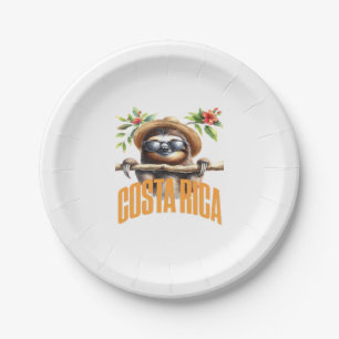Costa Rica cool sloth Classic T-Shirt Paper Plate