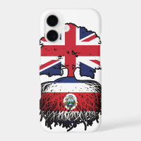 Costa Rica Costa Rican British UK Tree Roots Flag