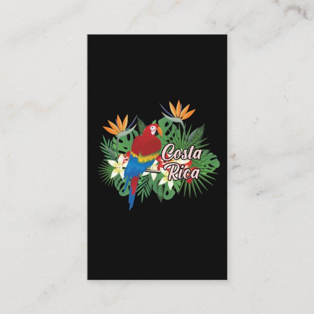 Costa Rica Country Nature Bird Tropical Parrot Business Card (Front)