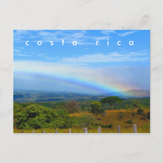 Costa Rica Countryside Rainbow Postcard (Front)