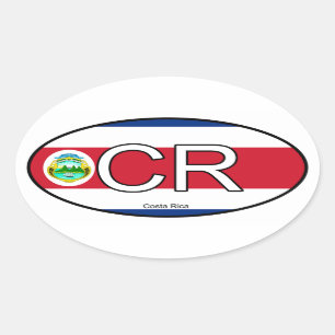 Costa Rica Euro Sticker