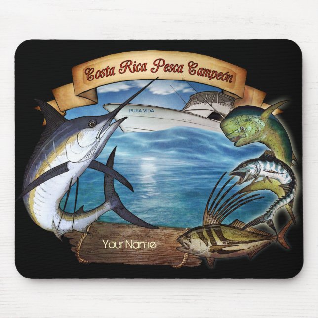 Costa Rica Fishing Champion (your name) Mouse Mat (Front)