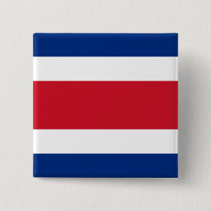 Costa Rica Flag 15 Cm Square Badge