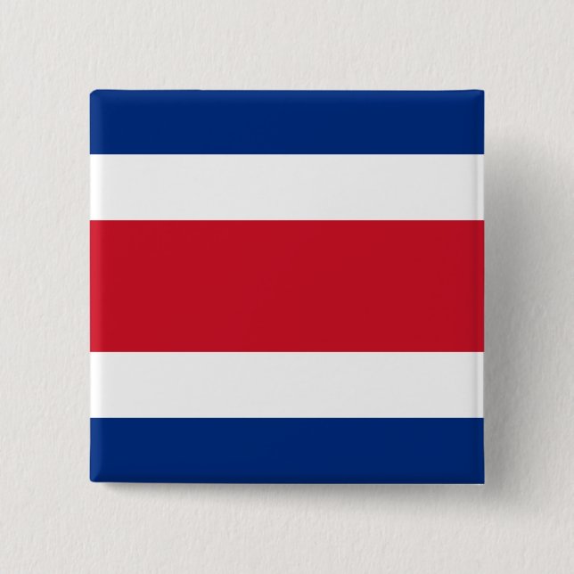 Costa Rica Flag 15 Cm Square Badge (Front)