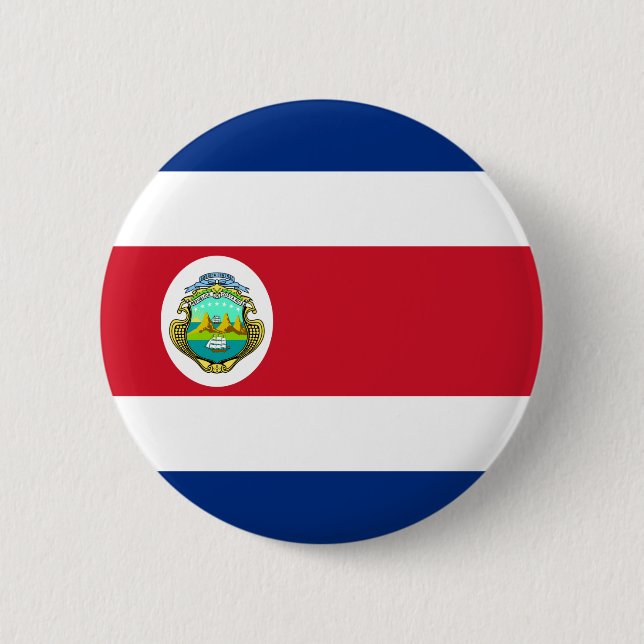 Costa Rica Flag 6 Cm Round Badge (Front)