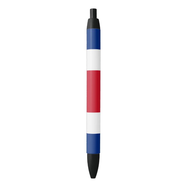 Costa Rica Flag Black Ink Pen (Front Vertical)