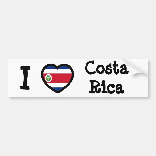 Costa Rica Flag Bumper Sticker (Front)