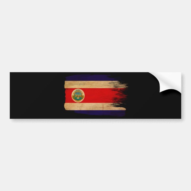 Costa Rica Flag Bumper Sticker (Front)