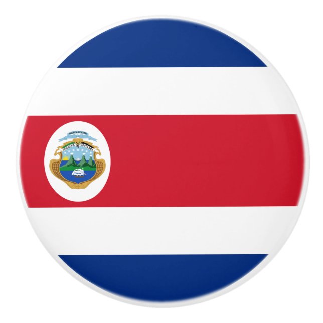 Costa Rica flag Ceramic Pull (Front)