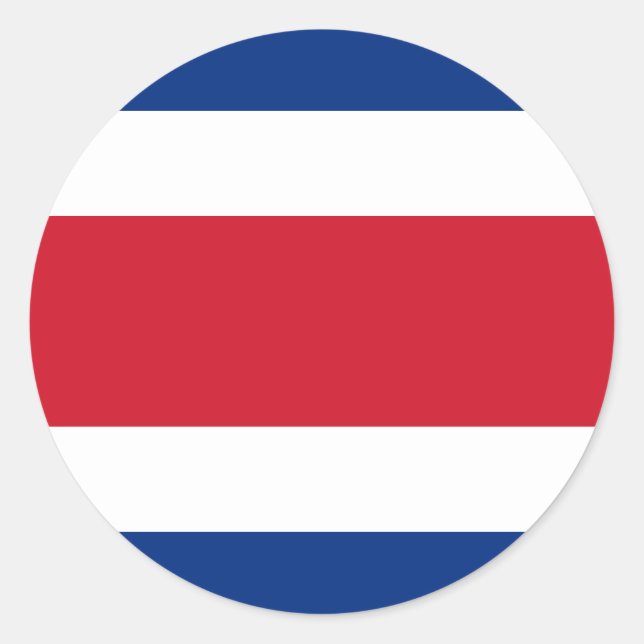 Costa Rica Flag Classic Round Sticker (Front)
