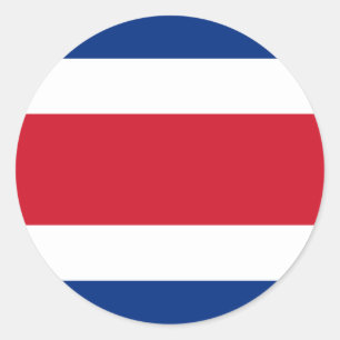 Costa Rica Flag Classic Round Sticker