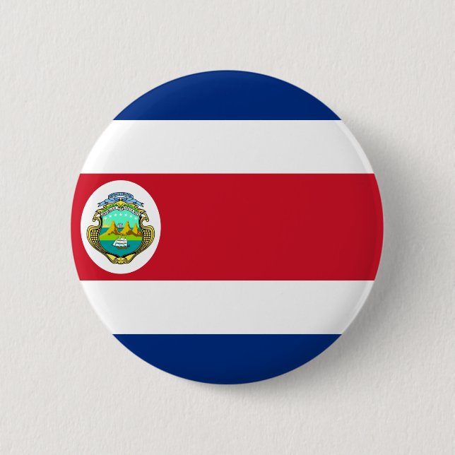 Costa Rica Flag CR 6 Cm Round Badge (Front)