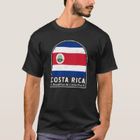 Costa Rica Flag Emblem Distressed Vintage