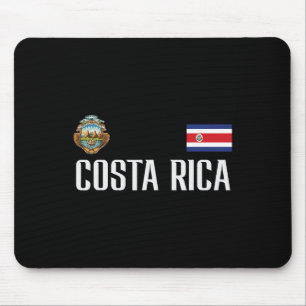 Costa Rica Flag Football Soccer Fan Men Women Kids Mouse Mat