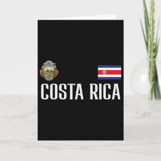 Costa Rica Flag Footll Soccer Fan Men Women Kids Card