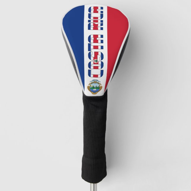 Costa Rica Flag Gorgeous Patriotic Golf Head Cover (Front)