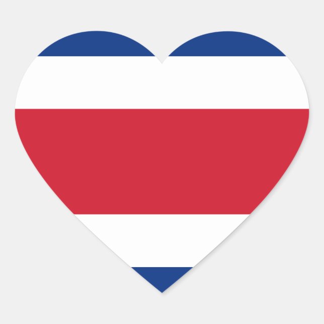 Costa rica Flag Heart Sticker (Front)