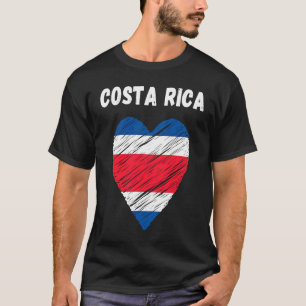 Costa Rica Flag Holiday Costa Rica Heart Costa Ric T-Shirt
