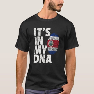 Costa Rica Flag IT's IN MY DNA Christmas Gift Coun T-Shirt