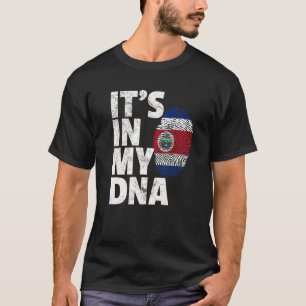 Costa Rica Flag IT's IN MY DNA Christmas Gift Coun T-Shirt